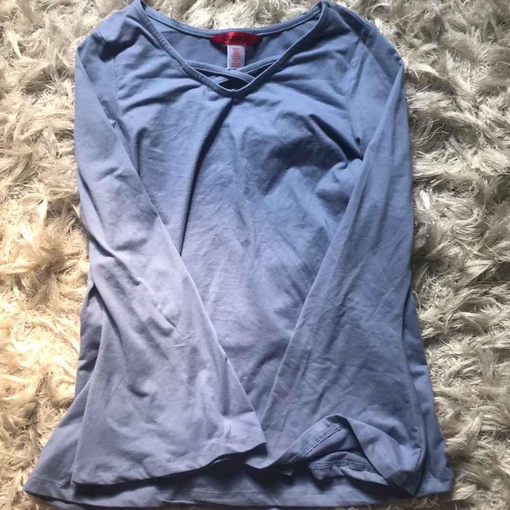 blue girls blouse